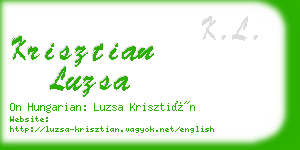 krisztian luzsa business card